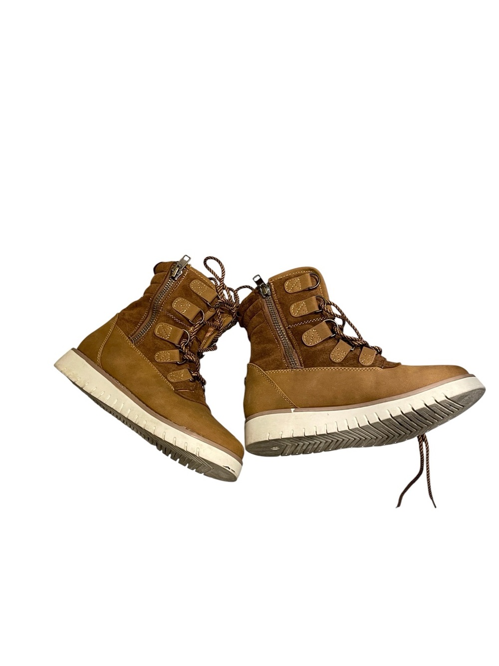 Women's Lace Up Boots - Tan